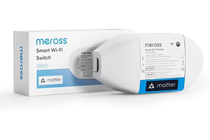 Meross MSS715MA: Interruptor Wi-Fi con Matter y medición de consumo.