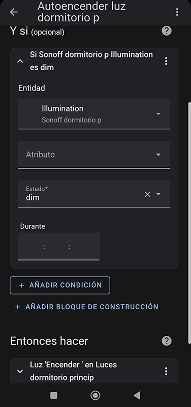 Configurar iluminación en Sonoff SNZB-06P home assistant