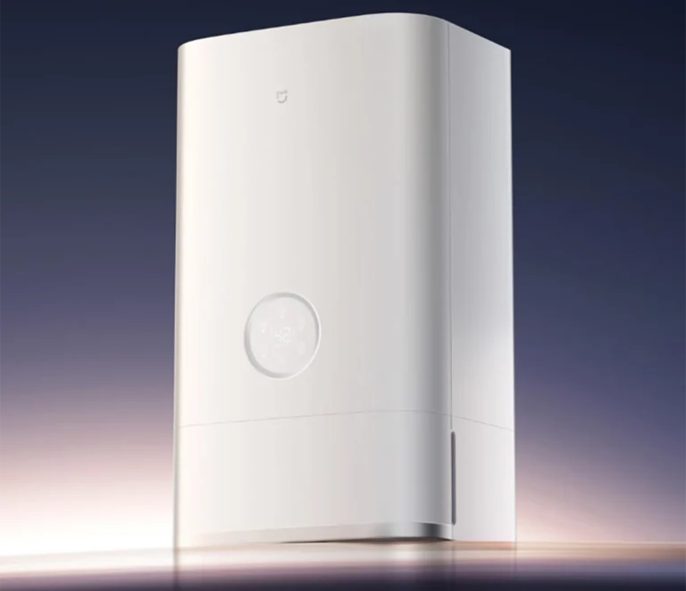 Xiaomi Mijia Smart Gas Water Heater Pro de 16L, el calentador de agua inteligente con ablandador de agua integrado y conectividad HyperOS, mostrado en una imagen de producto oficial