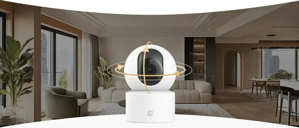 El motor PTZ de la cámara Xiaomi C201 permite una vigilancia completa de 360 grados, eliminando la necesidad de múltiples cámaras para cubrir un salón o una habitación grande