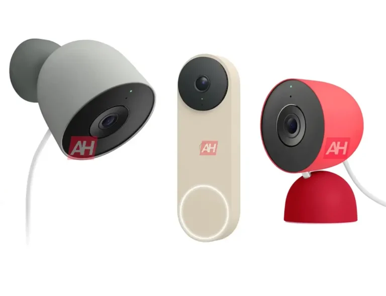 Filtración de los nuevos productos Google Nest 2025: se muestra la Nest Cam Outdoor cableada en color Hazel, el Nest Doorbell cableado en color Linen y la Nest Cam Indoor de 3ª generación en color Berry. Todos con nuevo diseño y la promesa de vídeo 2K