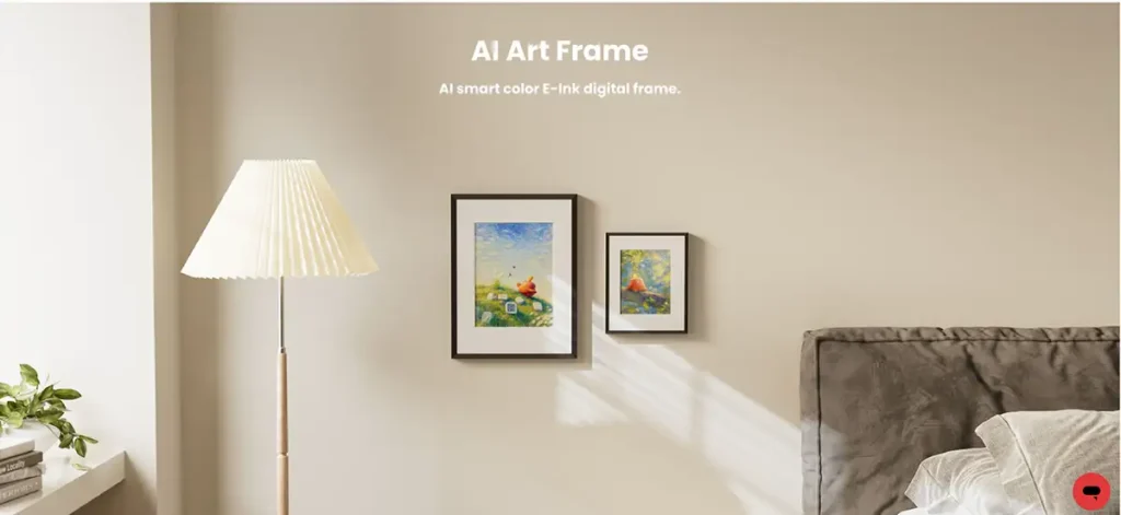 SwitchBot AI Art Frame con pantalla E Ink Spectra 6 a color en tamaños 7,3″ 13,3″ 31,5″, autonomía de 2 años, compatible con marcos IKEA para mostrar fotos y arte IA