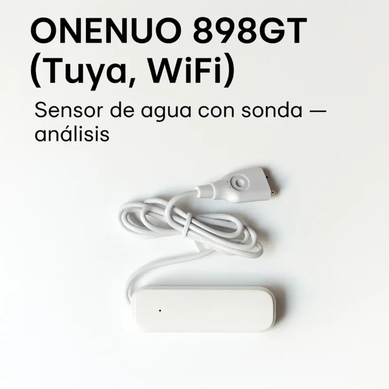 Sensor de agua ONENUO 898GT Tuya WiFi con sonda de 0,9 m para control de nivel y fugas, compatible con Home Assistant