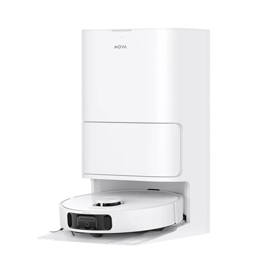 Robot aspirador Mova E40 Ultra con base que lava y seca, 19.000 Pa y mopa extensible