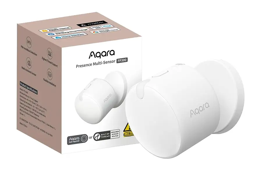 Aqara Presence Multi-Sensor FP300: sensor 5-en-1 con mmWave+PIR, Thread/Matter y Zigbee