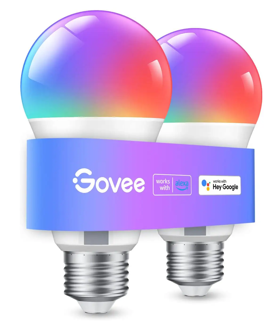 Pack de 2 bombillas inteligentes Govee E27 RGBWW compatibles con Alexa y Google Assistant