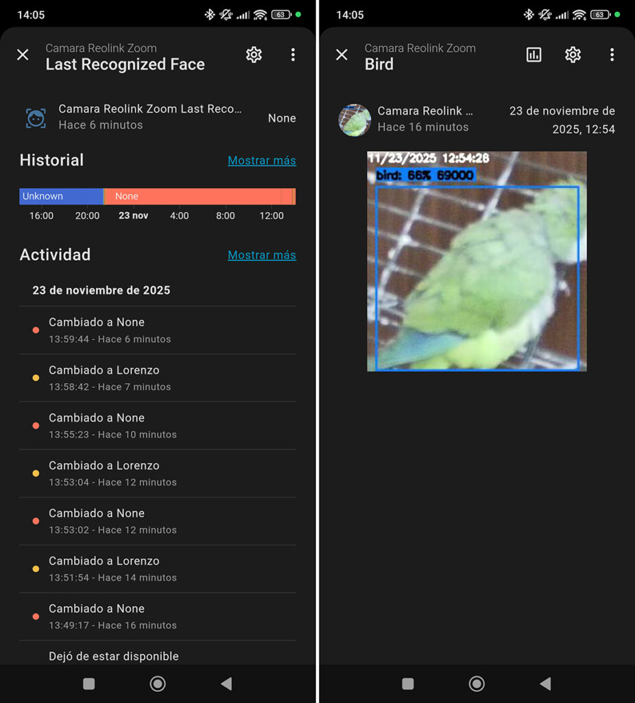 Integración de la cámara Reolink TrackMix PoE con Frigate y Home Assistant, con reconocimiento facial y detección de mascotas/aves en tiempo real.