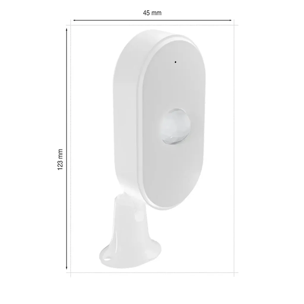 Dimensiones del Tink Basics Motion Sensor, sensor de movimiento PIR con Matter-over-Thread