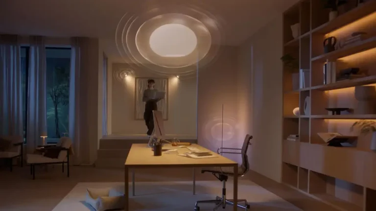 Philips Hue MotionAware detectando presencia en un despacho con Bridge Pro y varias luces inteligentes