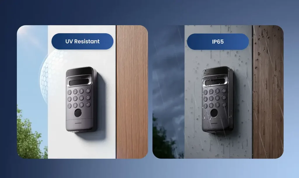 SwitchBot Keypad Vision Pro con resistencia UV e IP65, teclado inteligente para exterior en puerta
