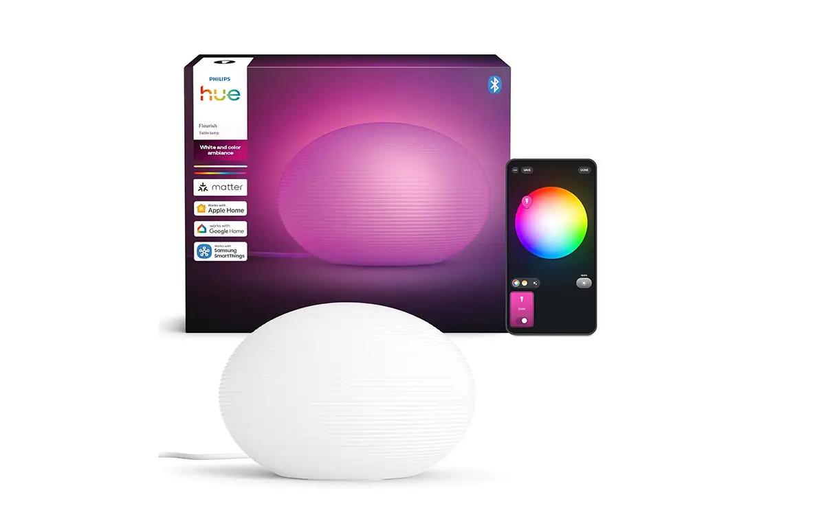 Philips Hue Flourish lámpara de mesa con compatibilidad Matter