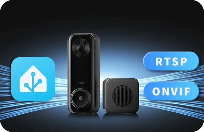 Aqara G400 con RTSP y ONVIF junto a su timbre interior compatible con Home Assistant