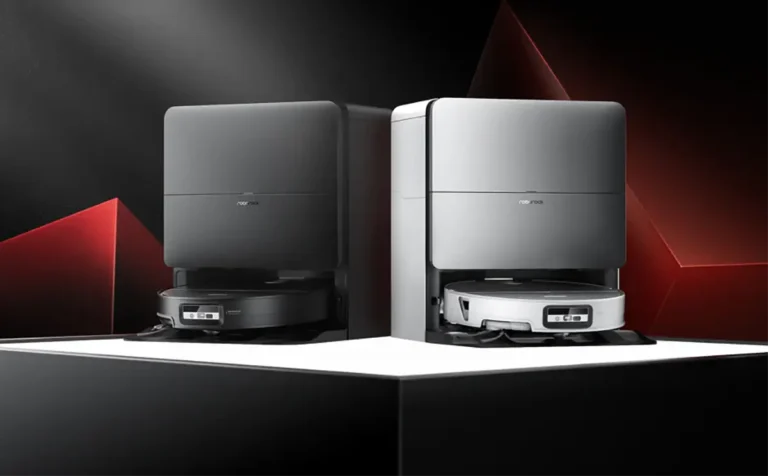 Roborock Saros 20 Sonic en color negro y blanco con base RockDock