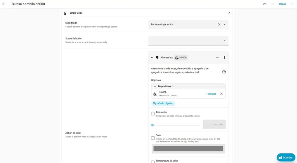 Configuración de la rueda del IKEA BILRESA Scroll Wheel en Home Assistant con el blueprint Light Controller