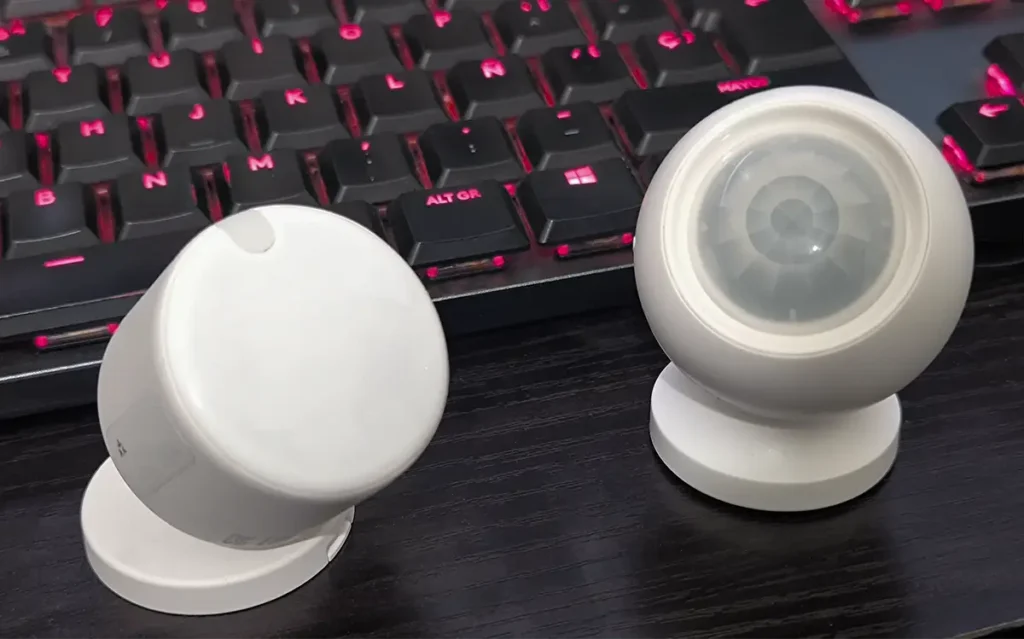 Comparativa del Zemismart ZPS-Z1 junto al Aqara FP300 durante las pruebas de presencia en Home Assistant