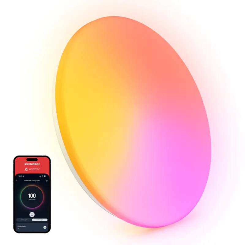 SwitchBot RGBICWW Ceiling Light de 37,6 cm con Matter over WiFi y luz RGBIC