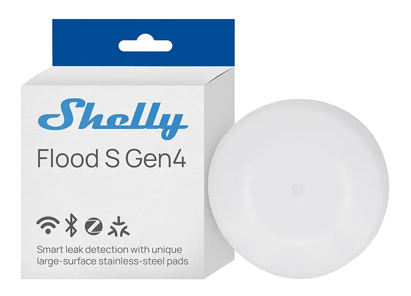 Shelly Flood S Gen4, sensor de inundación con alarma sonora, disponible en Amazon
