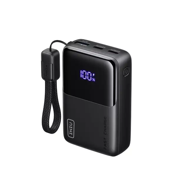 INIU Pocket Rocket P50, powerbank de 10.000 mAh y 45 W con cable USB-C de cordón, disponible en Amazon