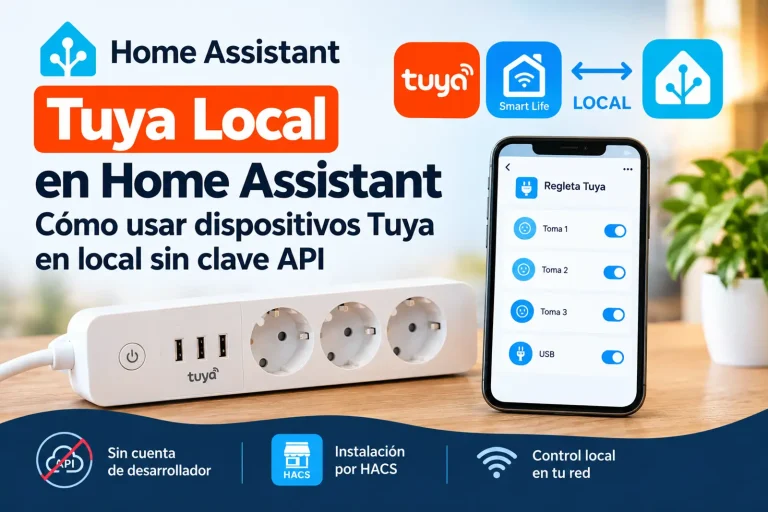 Tuya Local en Home Assistant: cómo usar dispositivos Tuya en local sin clave API